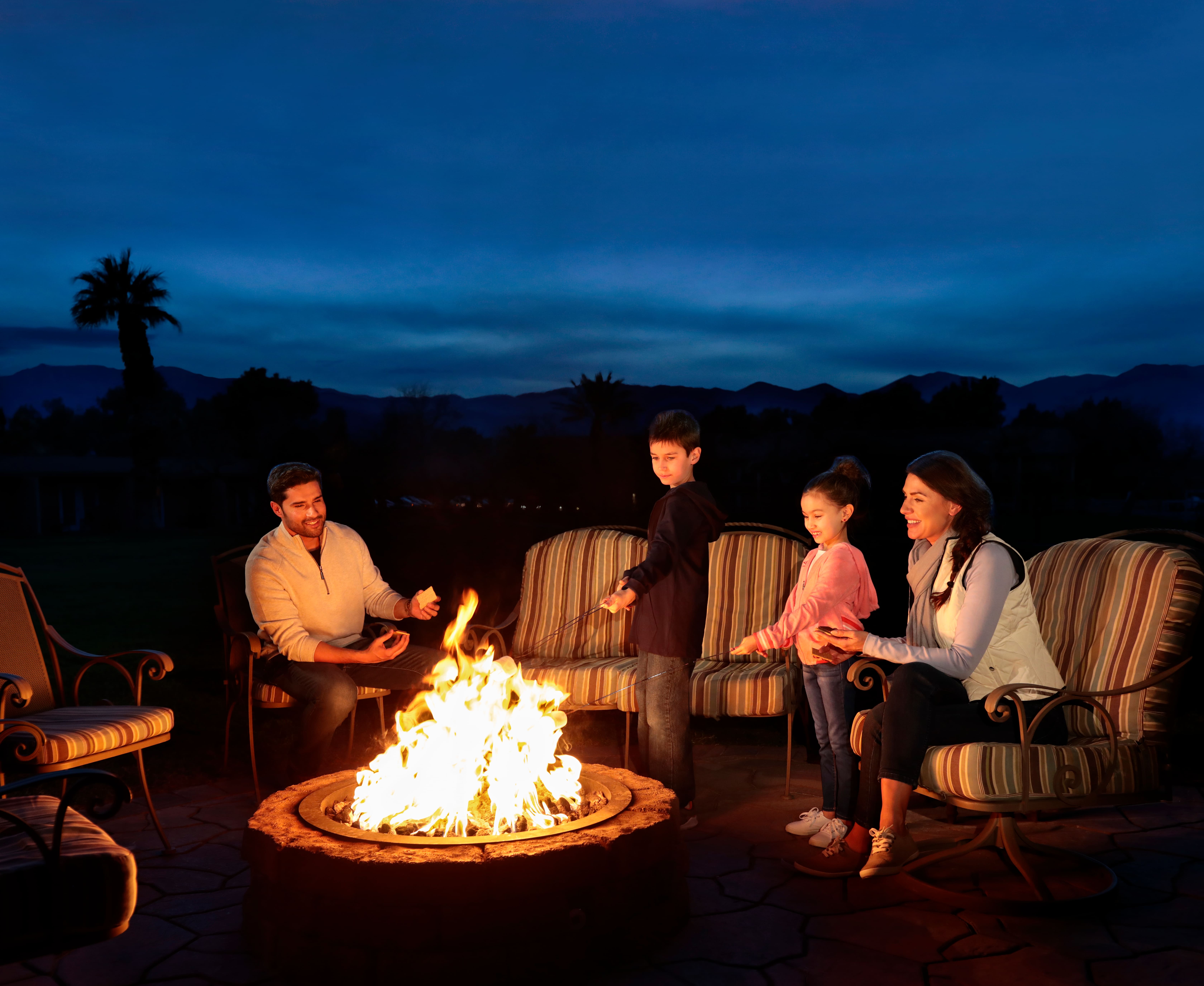 Fire pit at The Ranch
